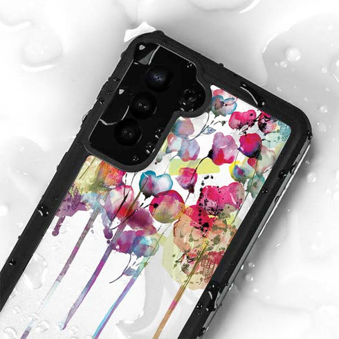 Painted Flowers Galaxy S24 Plus Waterproof Case